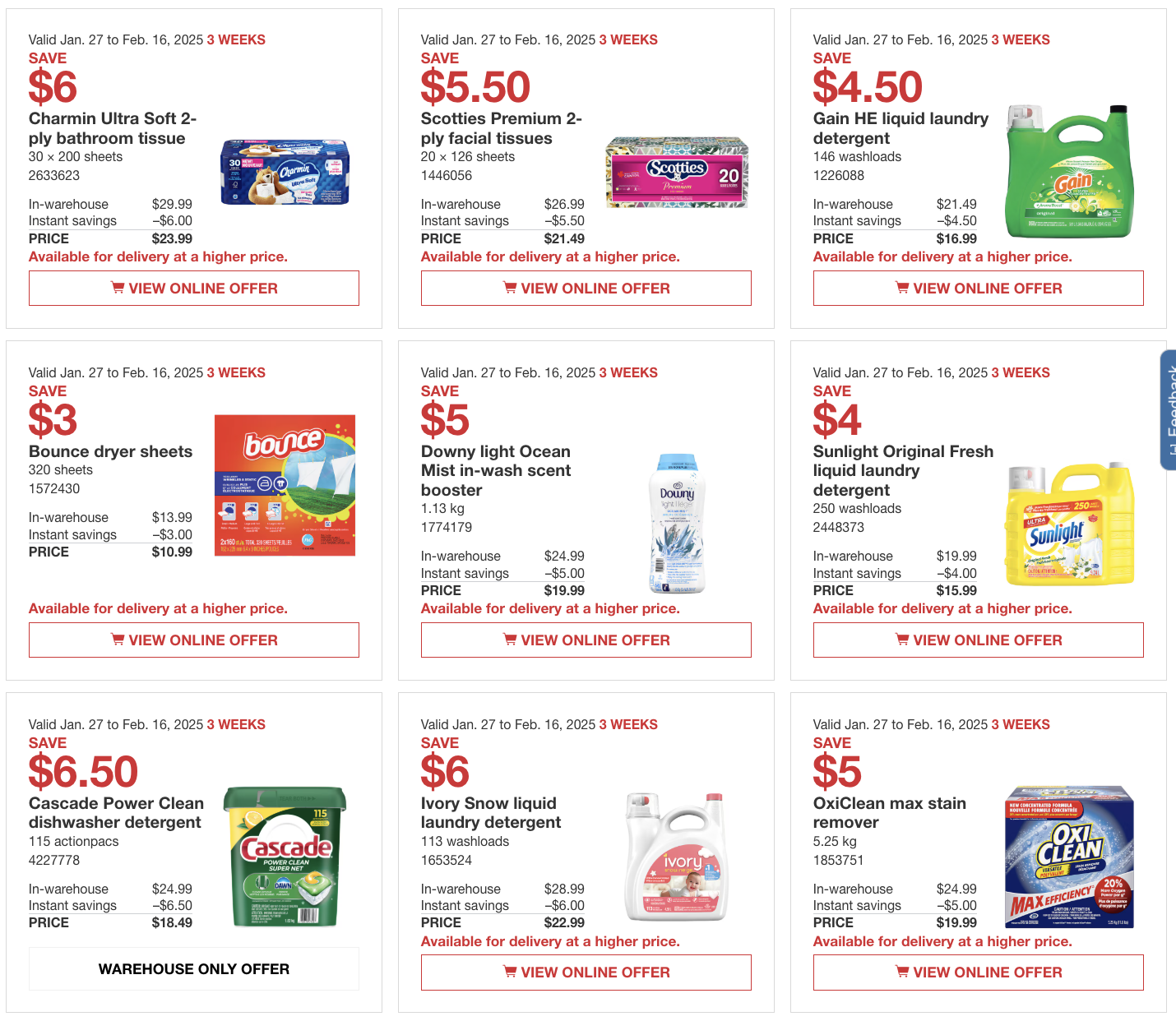 Costco Canada Coupons/Flyers Deals at All Costco Wholesale Warehouses